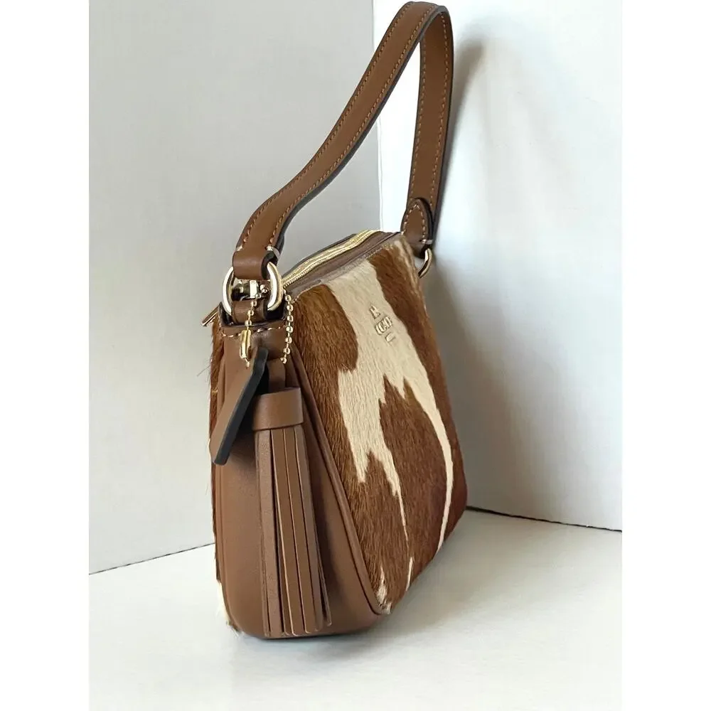 Coach Nolita 19 Wristlet Haircalf Cow Print Leather CDW34